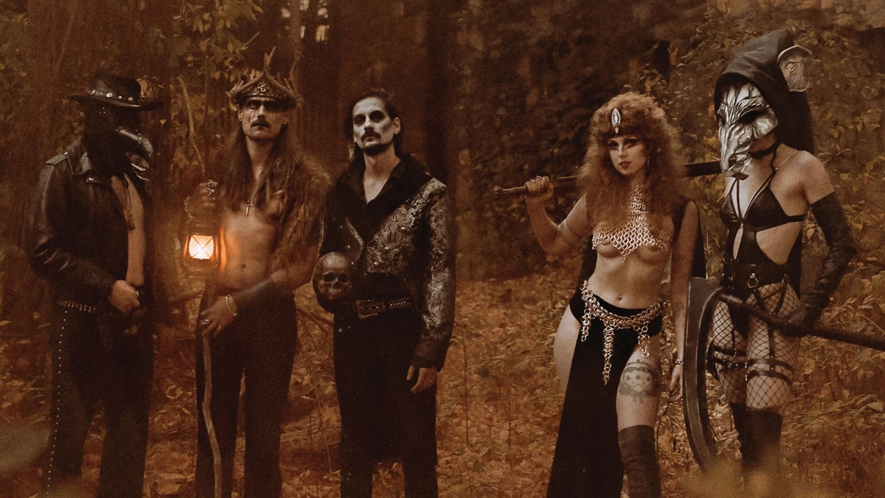 Castle Rat members in a forest, evoking medieval mystique.