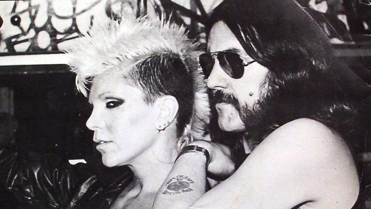 English singer and bassist Lemmy Kilmister (aka Ian Fraser Kilmister)  arrives at tattoo artist Kat Von D's Wonderland Gallery Opening. Also at  the event was Kat's new boyfriend Jesse James and rocker, image size:1280x720