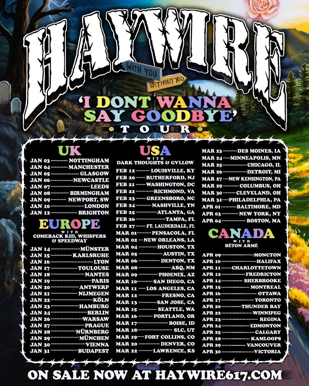 HAYWIRE tour admat 2027